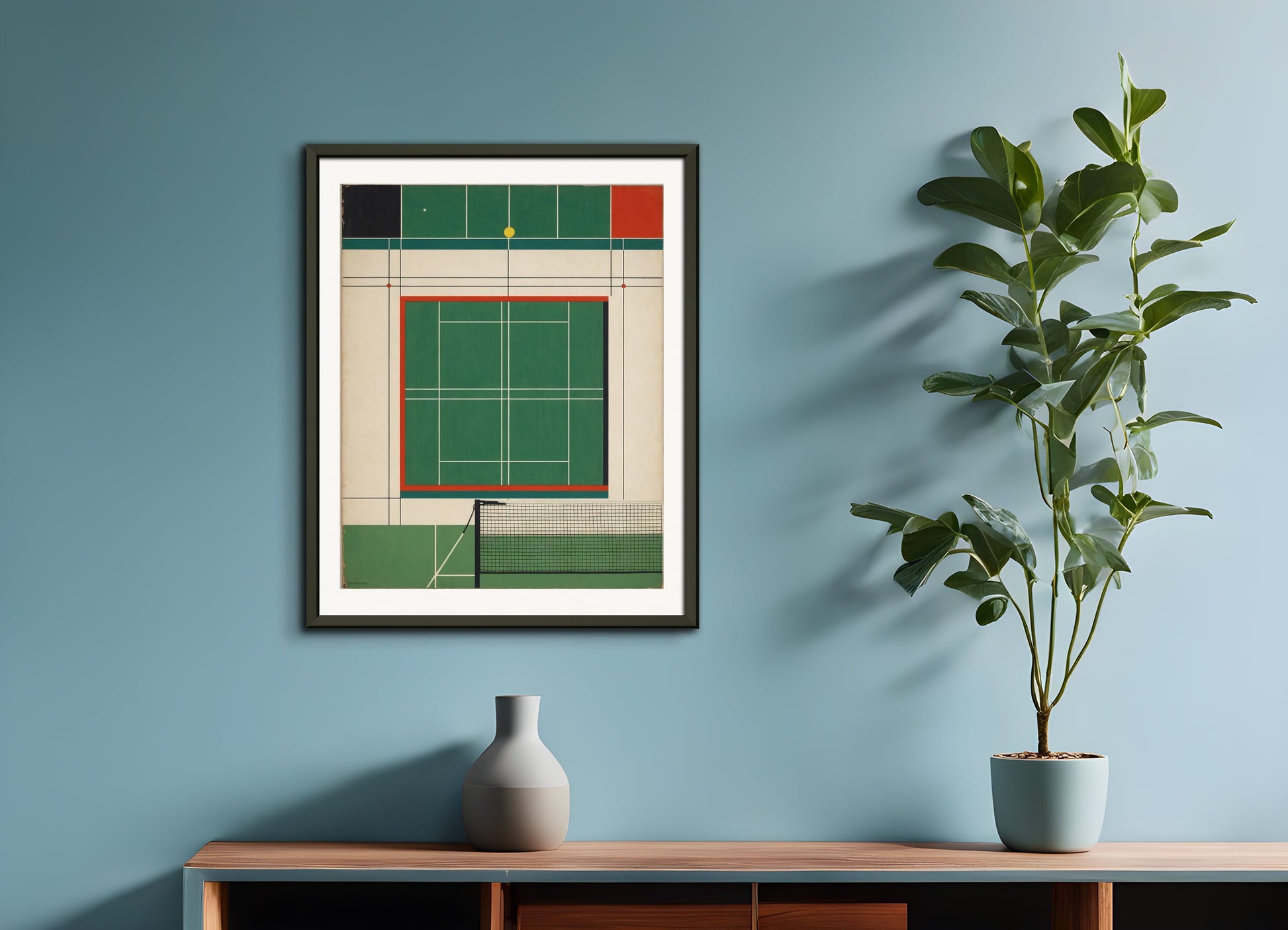 Poster with metal frame: Bauhaus art, 