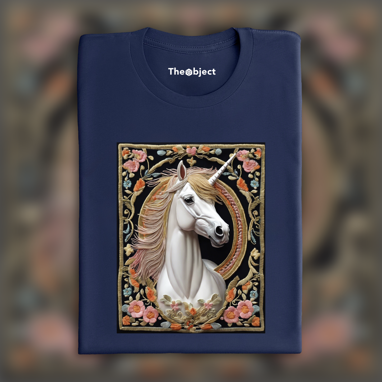 T-Shirt - Embroidery, Unicorn - 1593840817