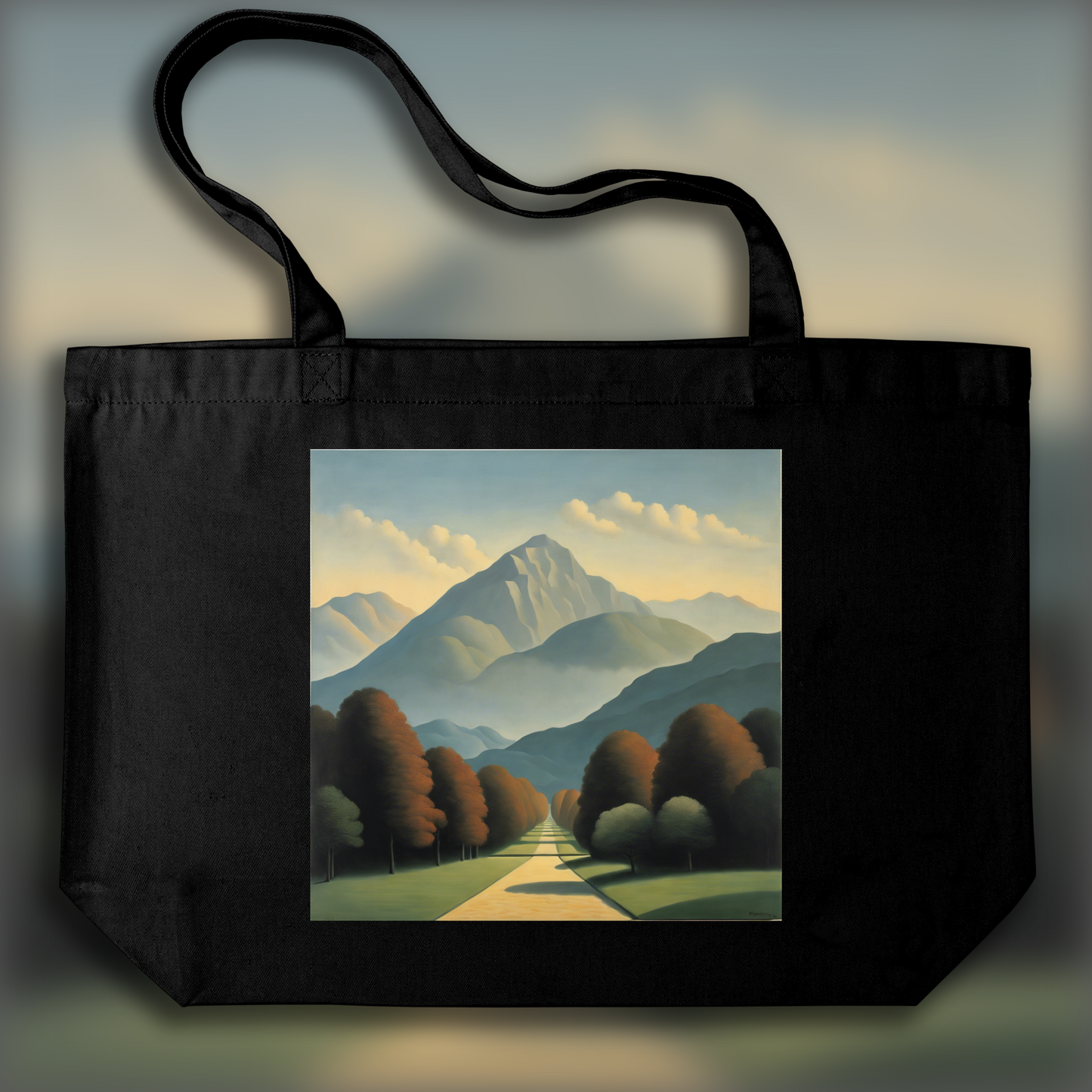 Tote bag - Surréalisme belge, Montagnes - 287953181