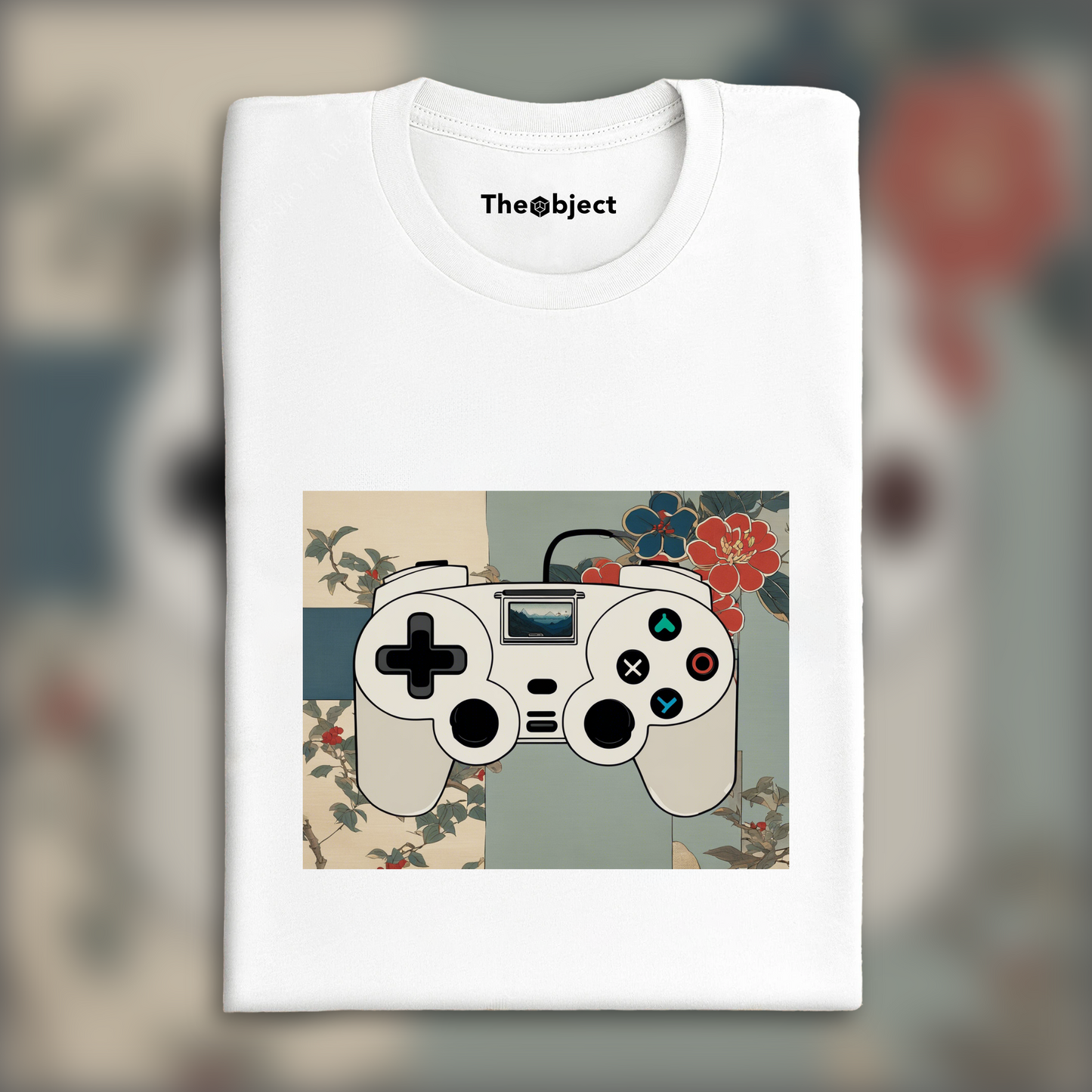 T-Shirt - Poetic ukiyo-e views, fleeting moments, a gamepad - 1962994788