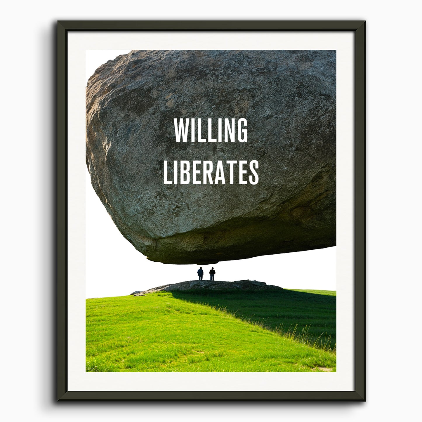 Poster: Willing liberates, Nietzsche