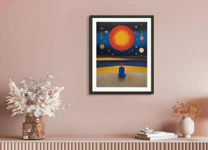 Poster with metal frame: Scottish painting of abstract expressionism, Astrology