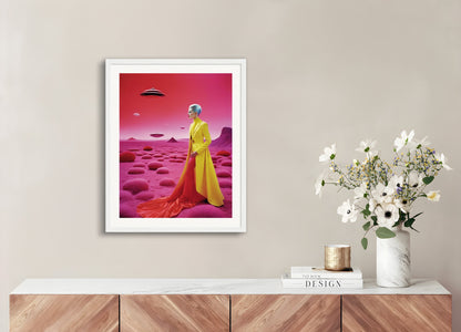 Poster with wood frame: Glamor and saturated British photography, Exoplanet landscape