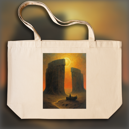 Tote bag - Atmospheric, dark and mystical comic book, Astrology, gemini sign - 245158269