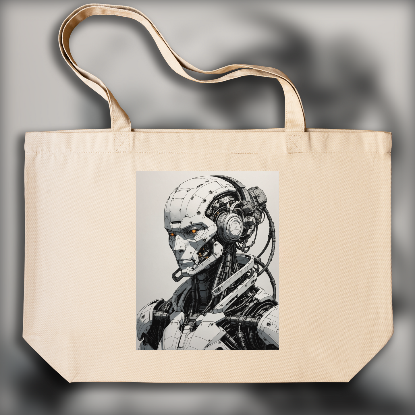 Tote bag - Contemporary dark cyberpunk manga, Cyborg - 3565156729