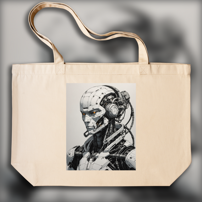 Tote bag - Contemporary dark cyberpunk manga, Cyborg - 3565156729