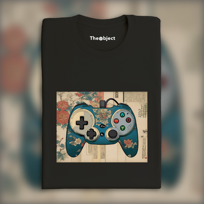 T-Shirt - Poetic ukiyo-e views, fleeting moments, a gamepad - 4243254607