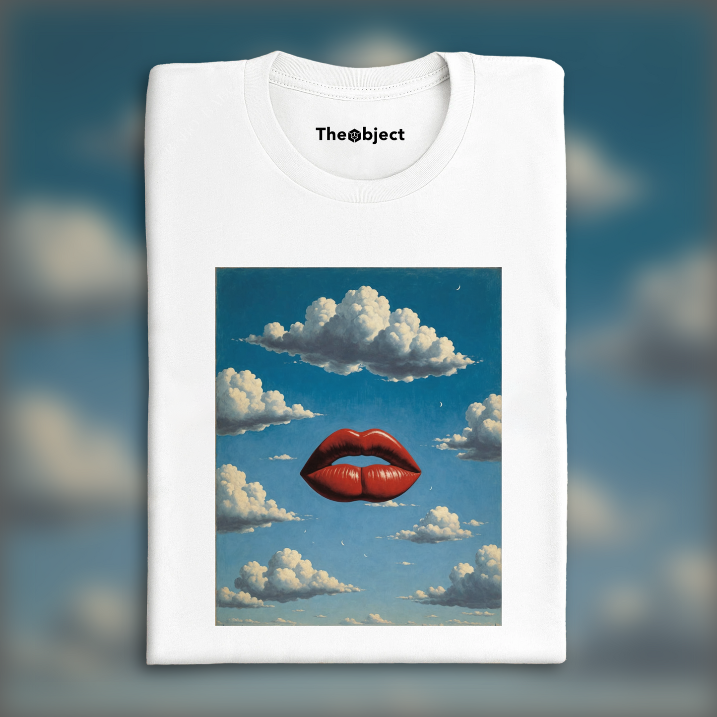 T-Shirt - Belgian surrealism, Lips in the sky - 2898191184