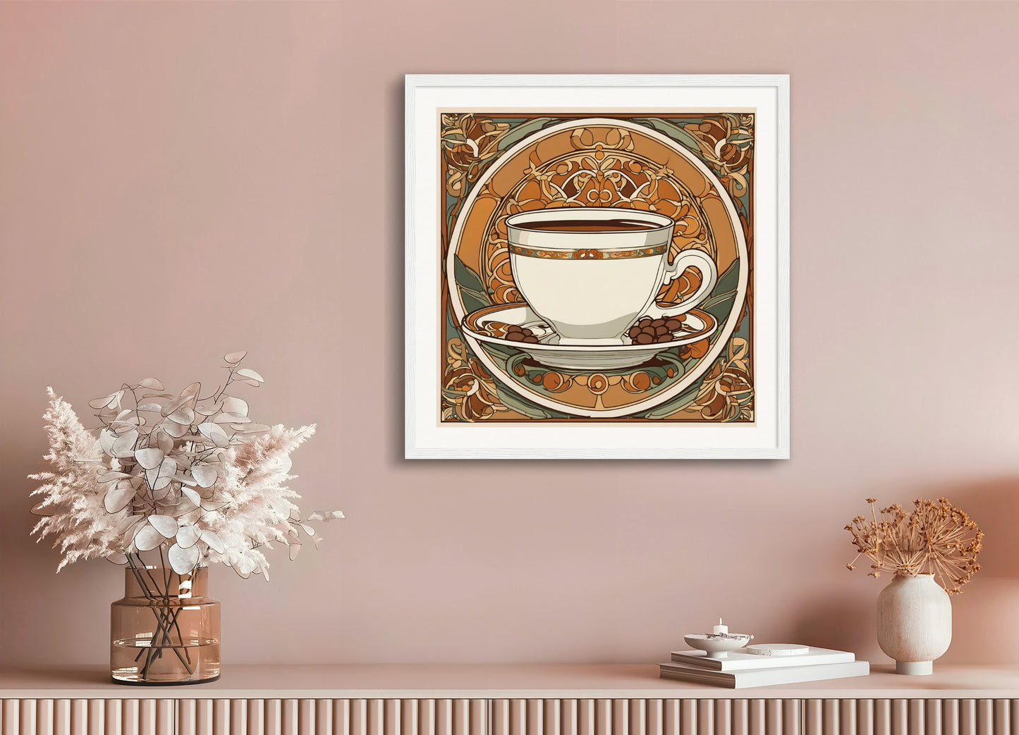 Poster with wood frame: , Coffee