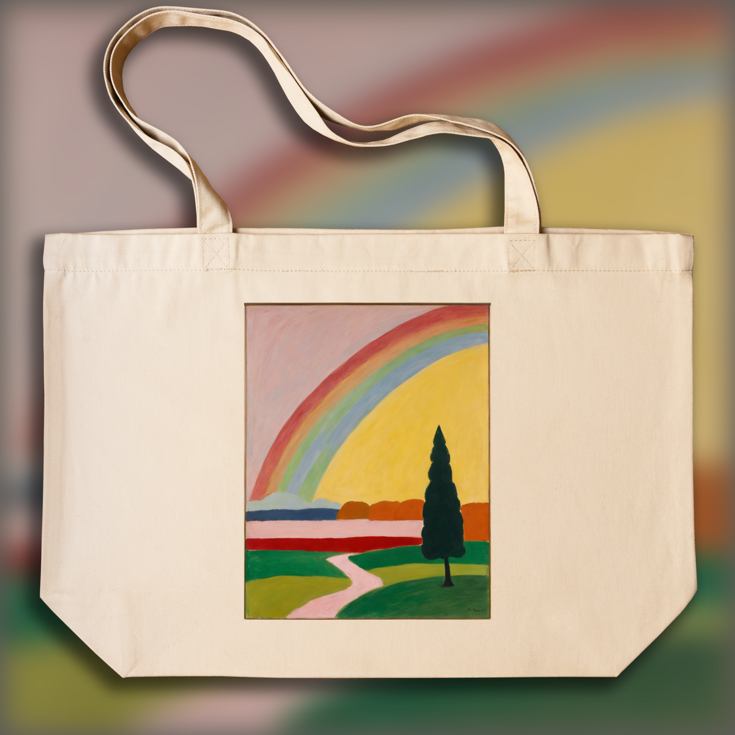 Tote bag - Intimate American figurative, abstract trend, Rainbow - 3247691415