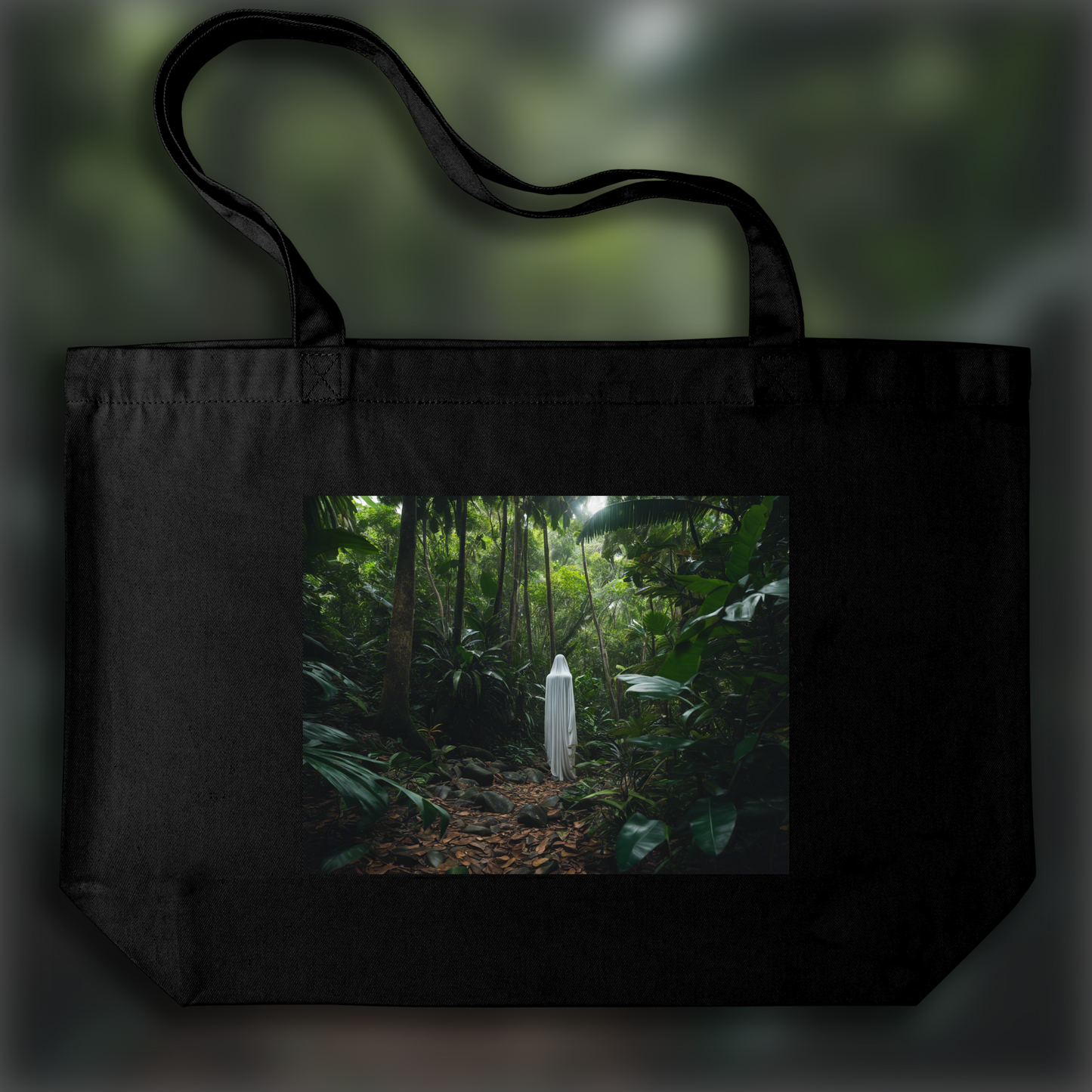 Tote bag - Photographie réaliste, Ghost in The Seychelles in jungle - 2864226481