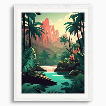 Poster: Tropical jungle, Candle