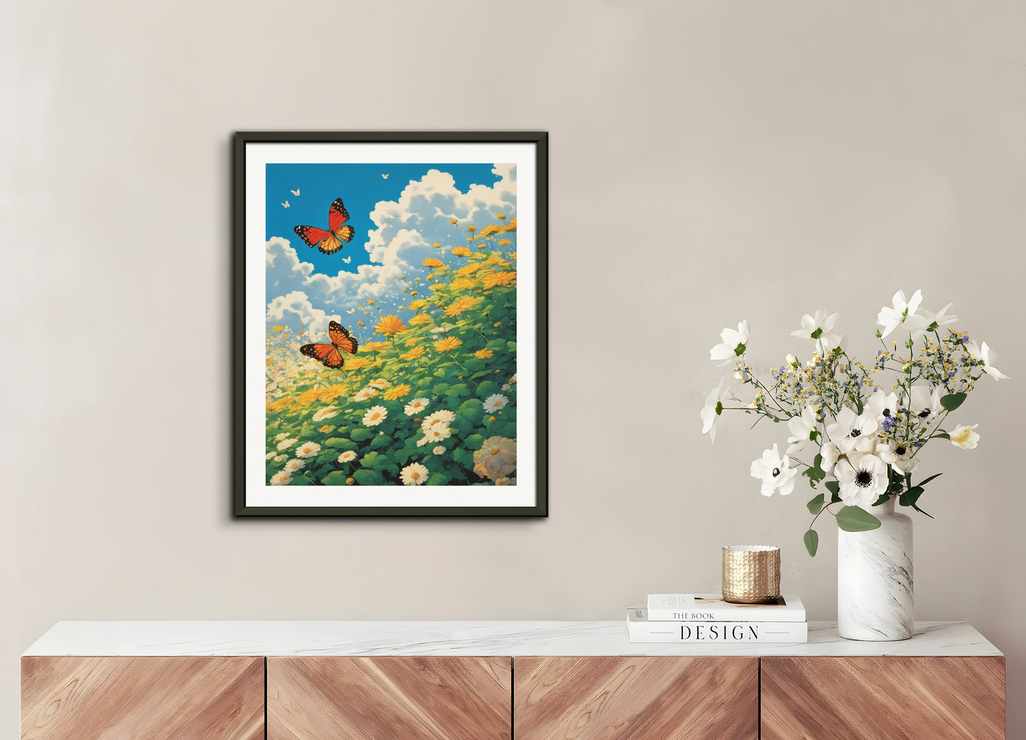 Poster with metal frame: Masterpieces of contemporary Japanese anime, Butterfly