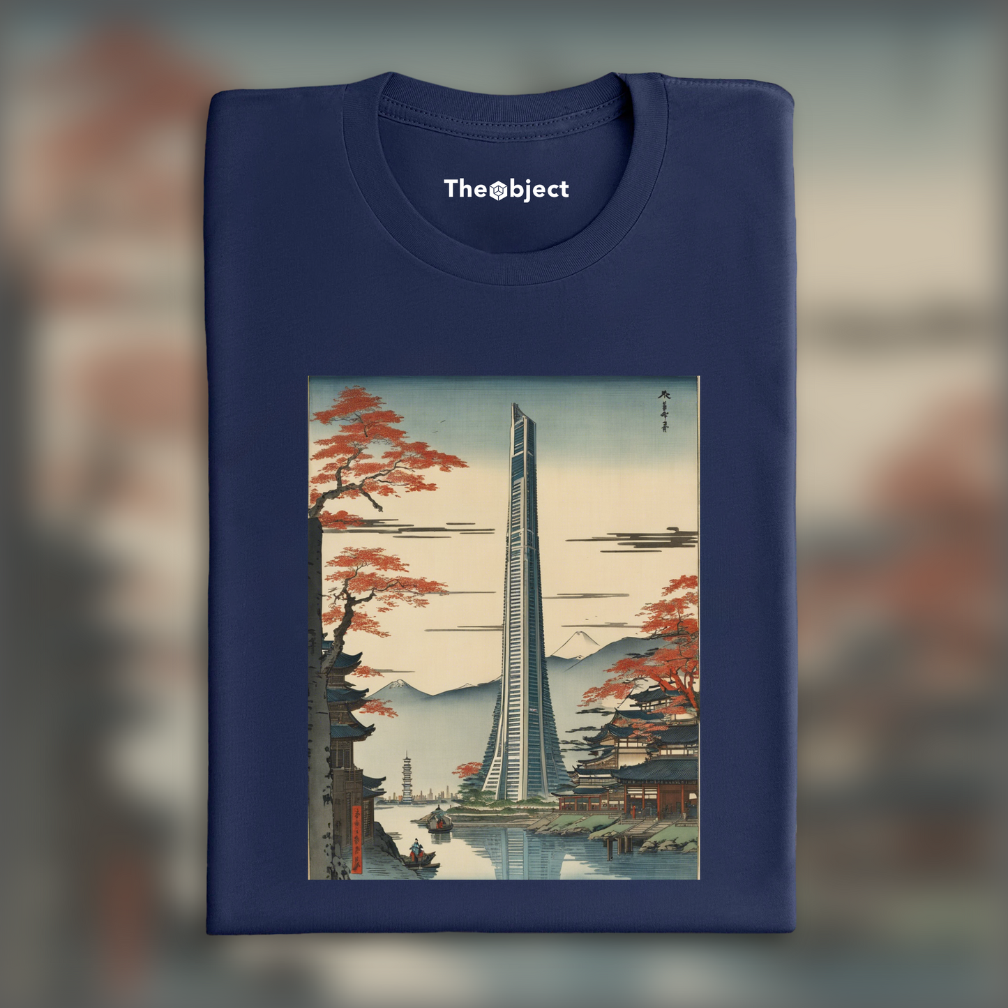 T-Shirt - Vues poétiques ukiyo-e, moments fugaces, futuristic skyscraper - 4201111836