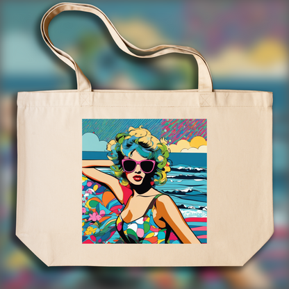 Tote bag - Art néo-pop, Océan - 1409828325