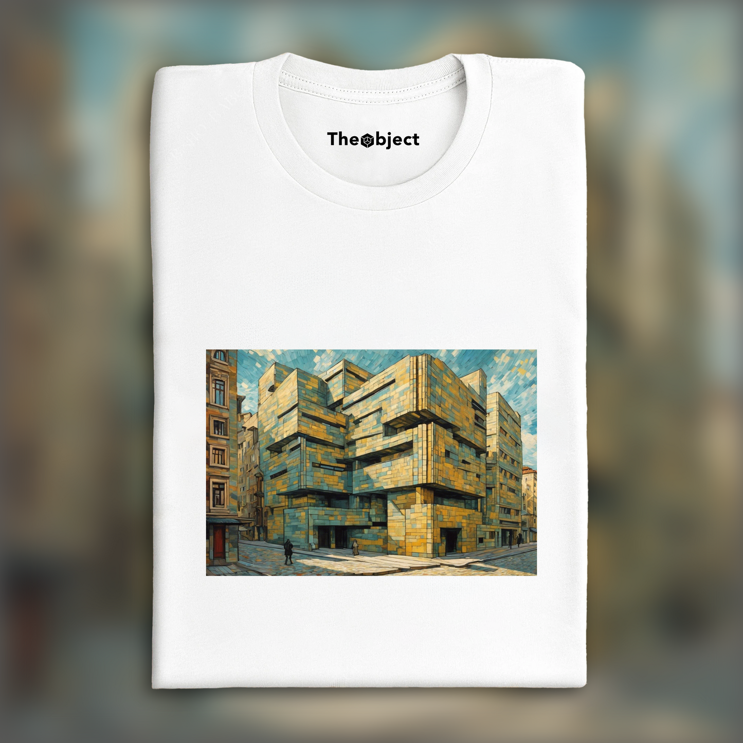 T-Shirt - Peinture capturant la turbulence passionnée de la nature et de l’émotion humaine, Brutalist architecture, city - 4061858716