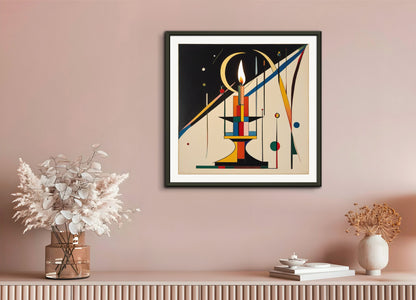 Poster with metal frame: Wassily Kandinsky, Candle