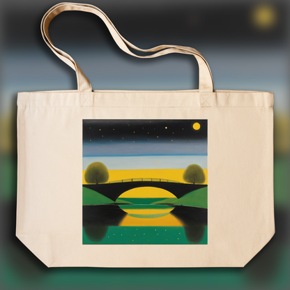 Tote bag - Scottish Abstract Expressionism Painting, Bridge - 3738622811