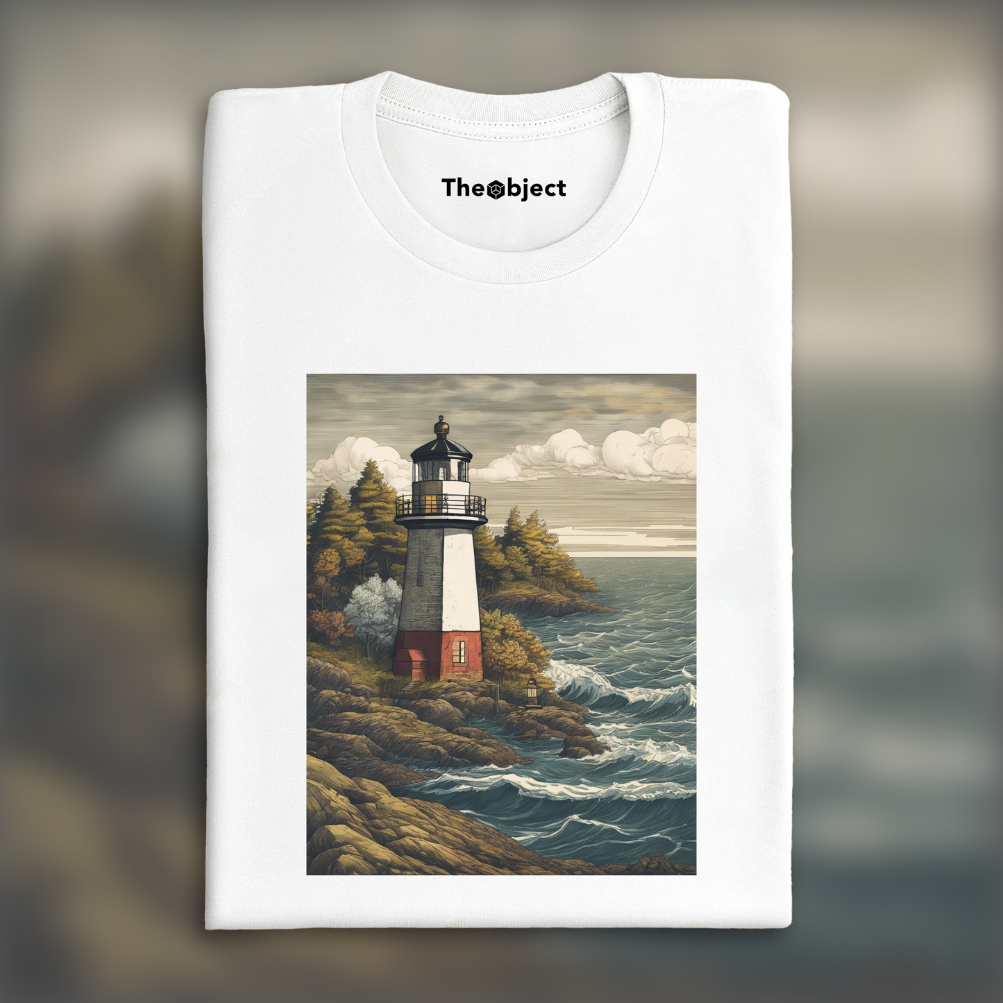 T-Shirt - Biology, view of a microscope, Lighthouse - 3409369108