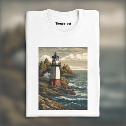 T-Shirt - Biology, view of a microscope, Lighthouse - 3409369108