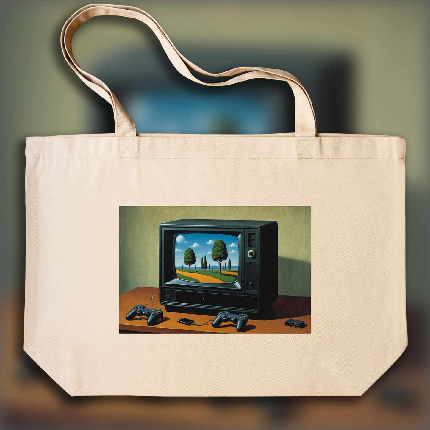 Tote bag - Surréalisme belge, Console de jeu vidéo - 2416393131