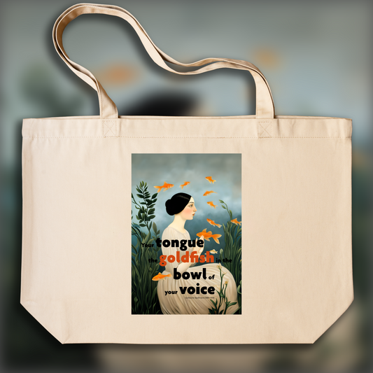 Tote bag - Your tongue, this goldfish, Guillaume Apollinaire