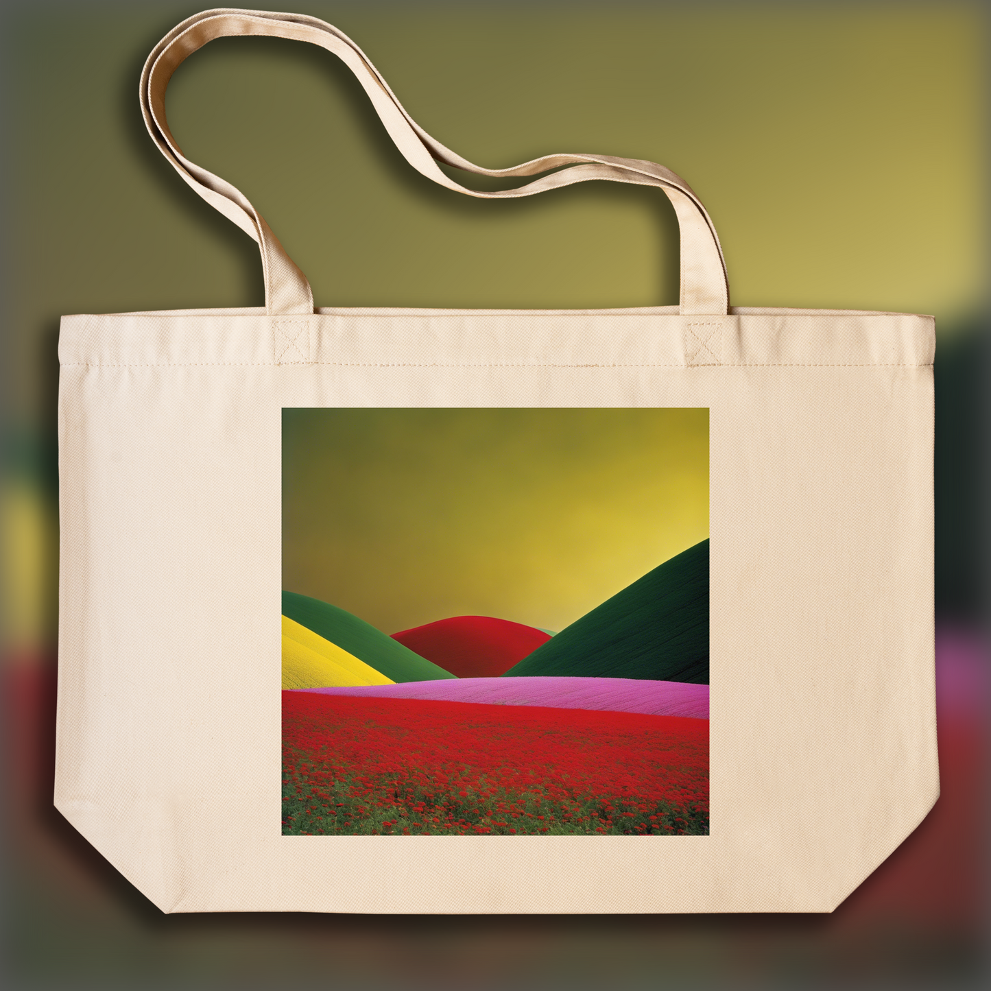 Tote bag - Abstractions, geometric compositions in landscapes, Flower - 3184296829