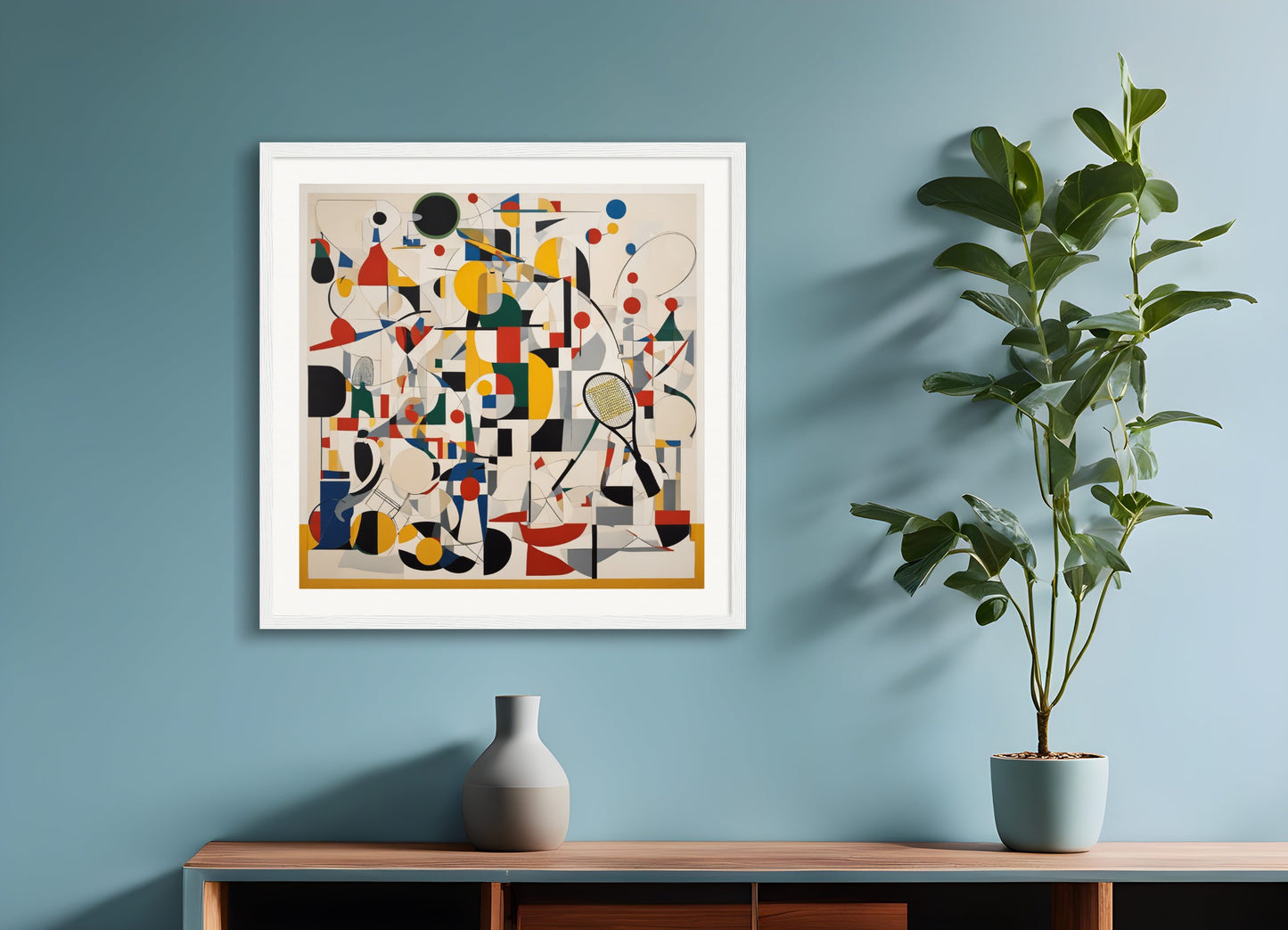 Poster with wood frame: Willi Baumeister, 