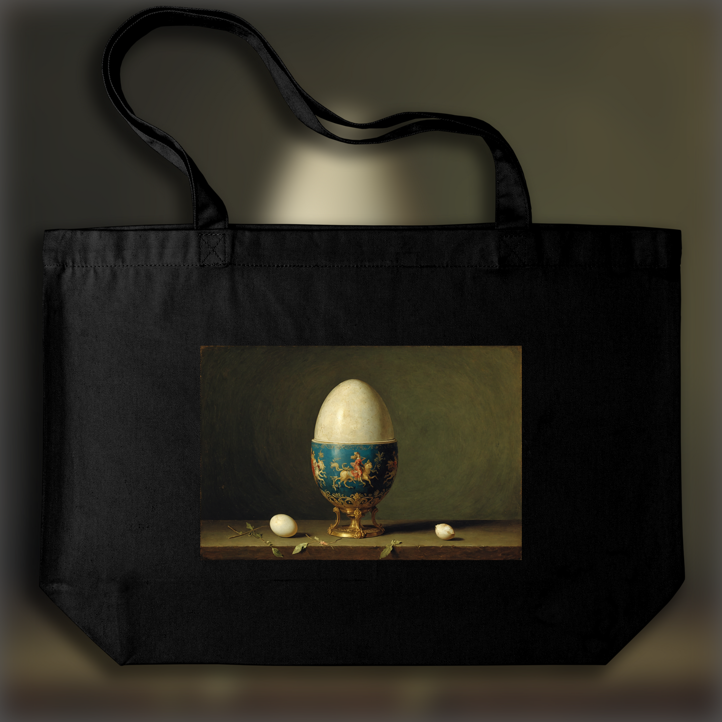 Tote bag - Rococo elegance capturing romantic and pastoral moments, Egg - 1466509361