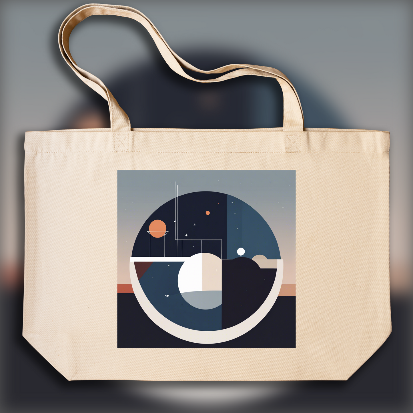 Tote bag - Art abstrait minimaliste, Astronomie - 4072758124