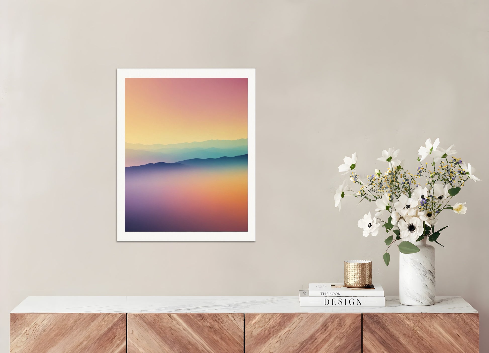 Poster: Soothing Abstract Gradients, Snowboard 