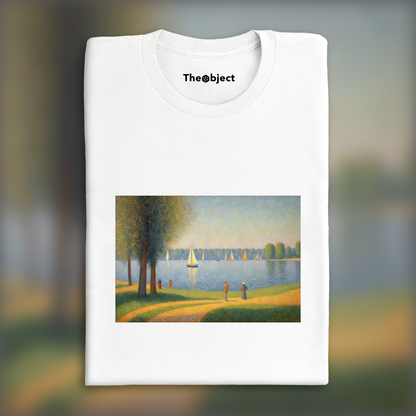 T-Shirt - Pointillist masterpiece, Lake - 1112911904