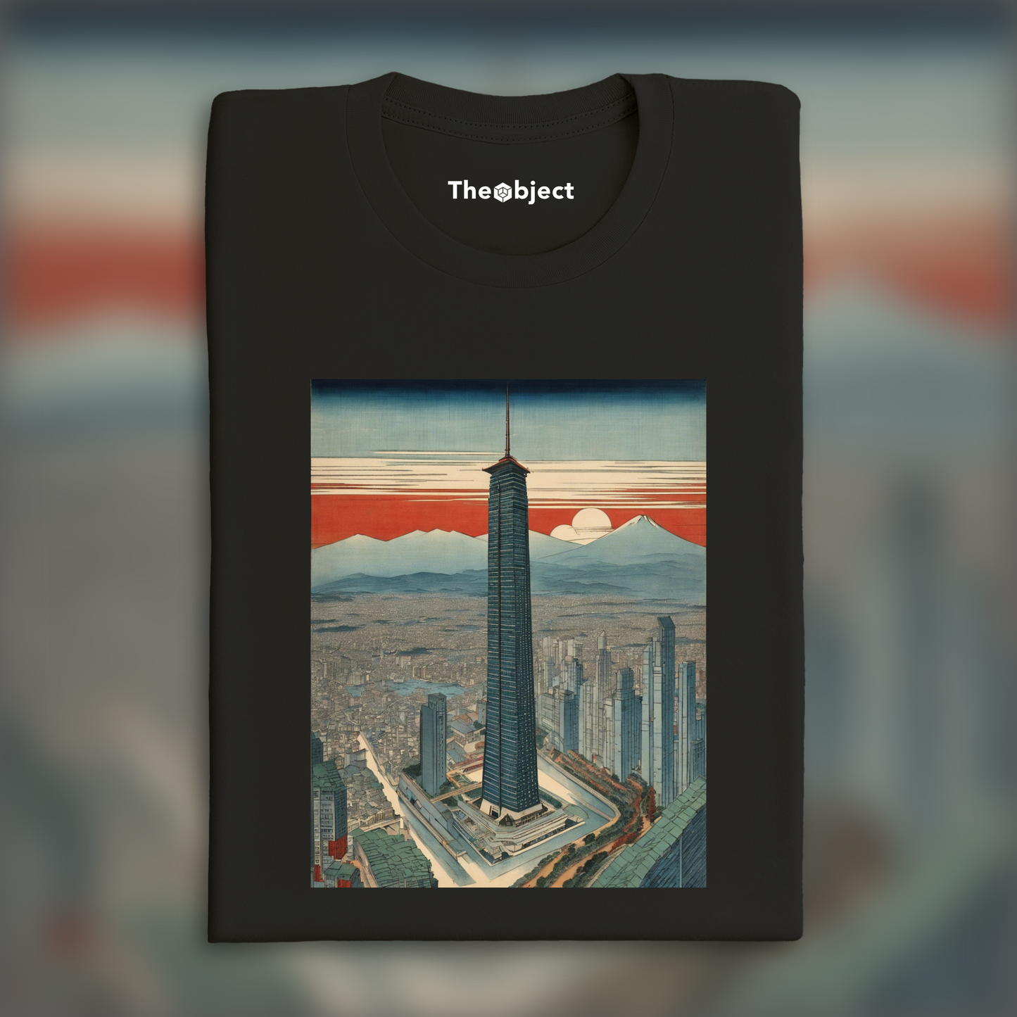 T-Shirt - Vues poétiques ukiyo-e, moments fugaces, futuristic skyscraper - 726871588