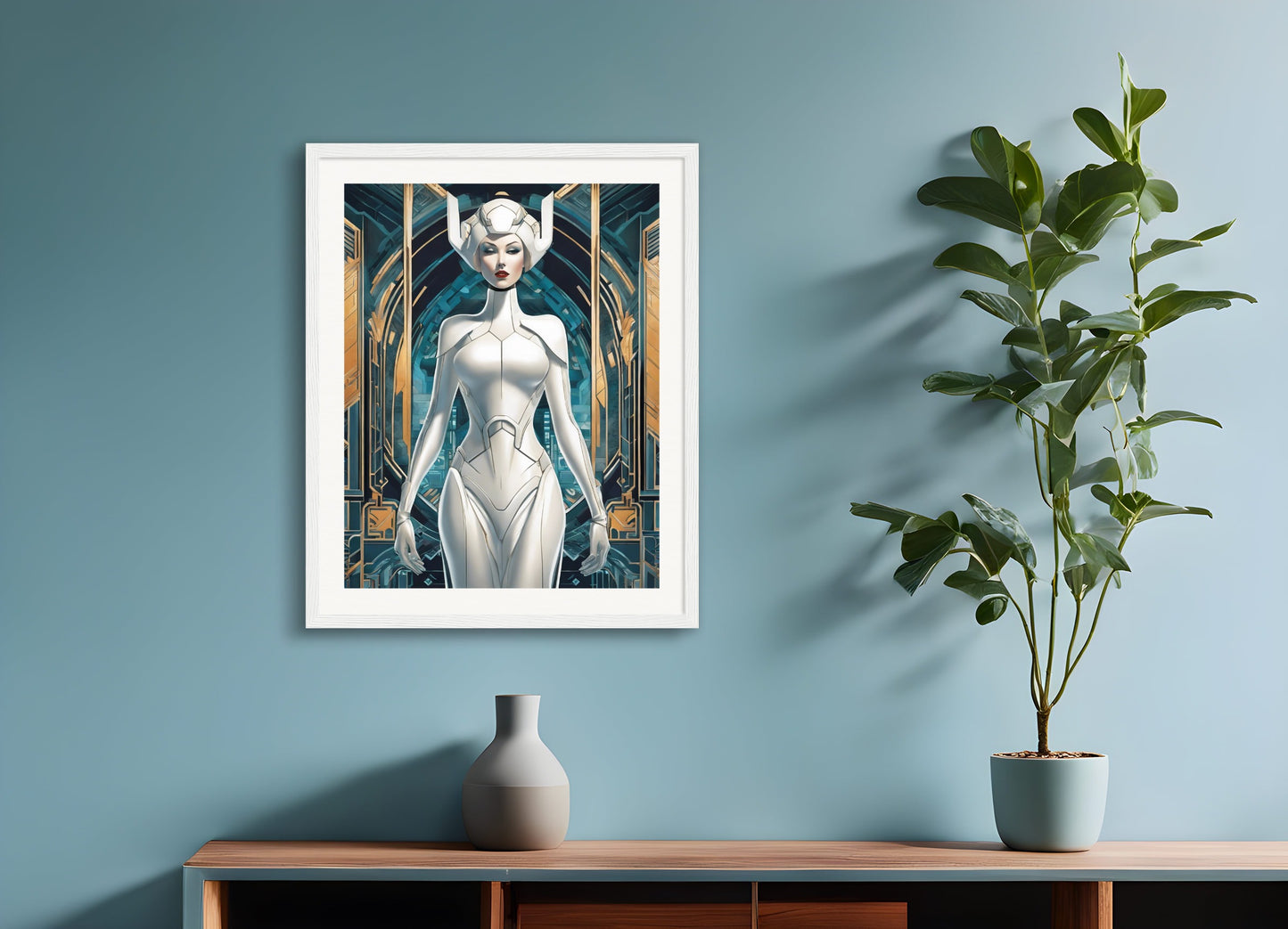 Poster with wood frame: Art Deco, 