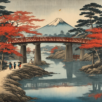Poster - Hiroshige, Bridge - 1501346672