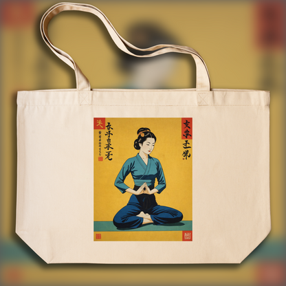 Tote bag - Poster vintage japonais, Yoga - 2720891670