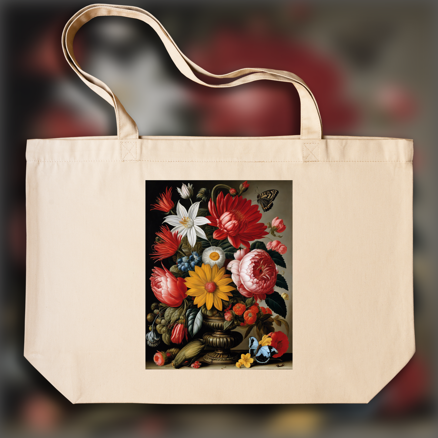 Tote bag - Detailed floral still life, botanical beauty, Flower - 1756223726