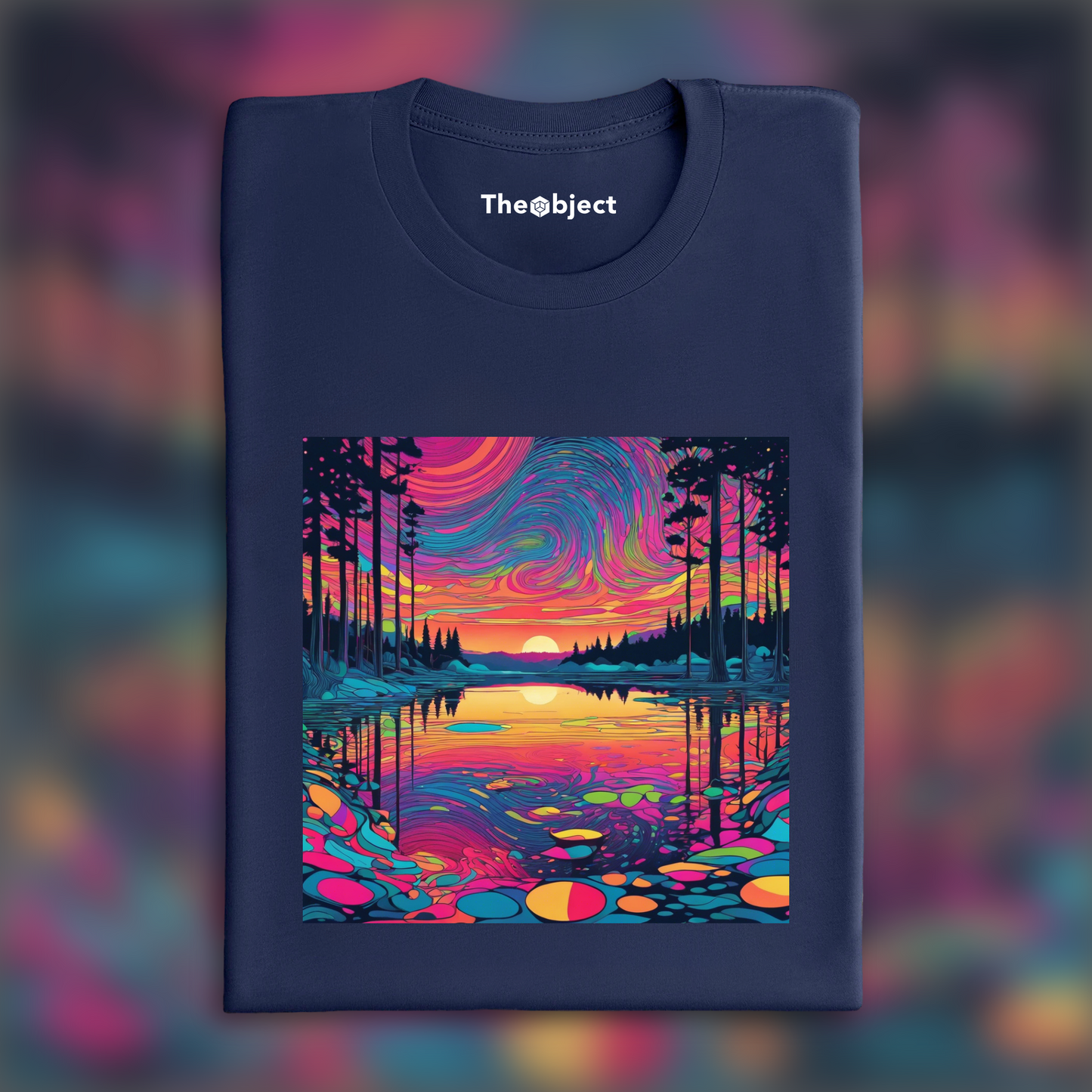 T-Shirt - Psychedelic art, Lake - 277492081