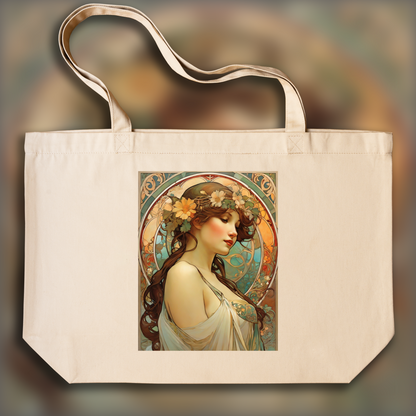 Tote bag - Fusion enchantée de lignes ornées et de formes fluides, Le Vin - 277188372