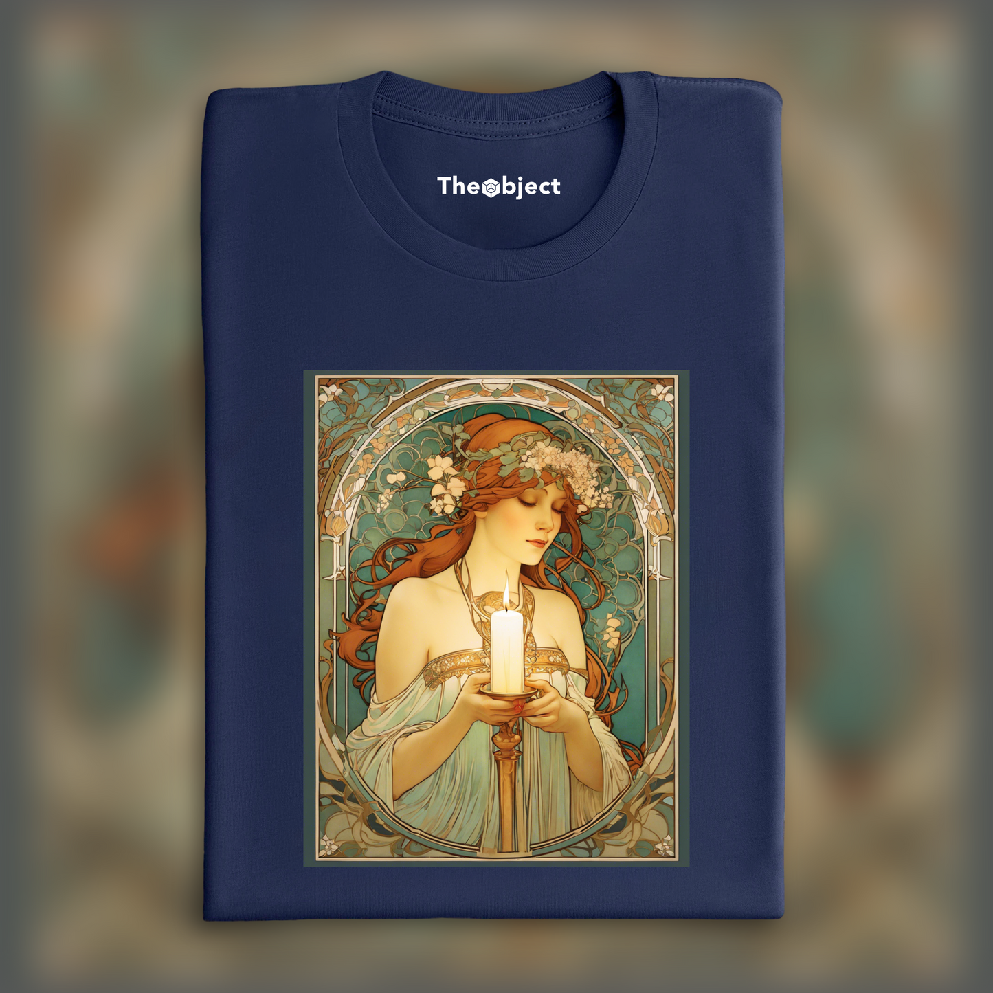 T-Shirt - Enchanting fusion of ornate lines and flowing shapes, Candle - 3551344323