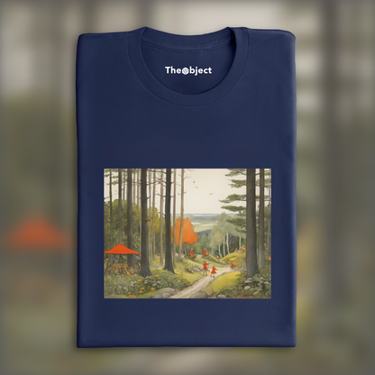 T-Shirt - Illustration capturant l'émerveillement et délicatesse de l'enfance, Fôret - 3894314340