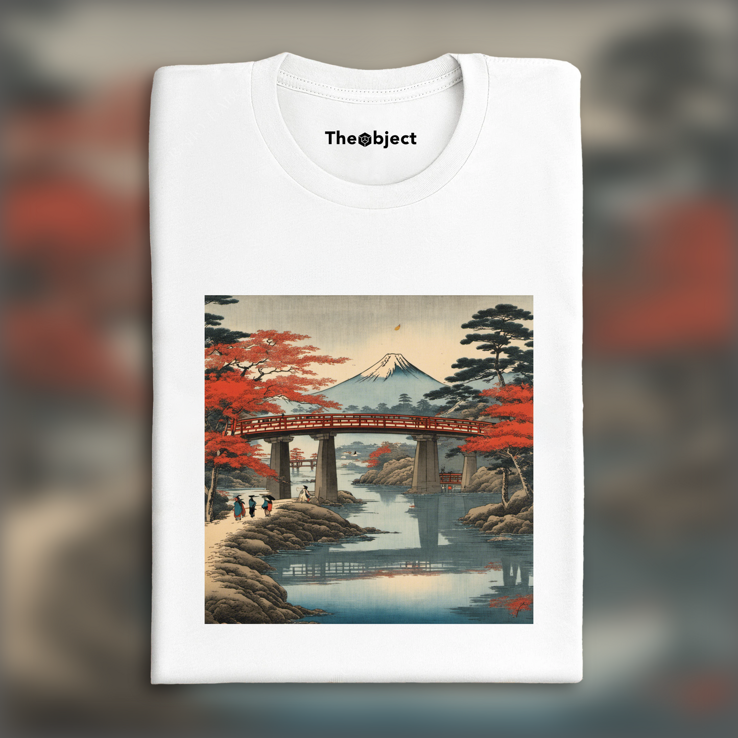 T-Shirt - Vues poétiques ukiyo-e, moments fugaces, Pont - 1501346672