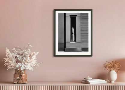 Poster with metal frame: Urban, black and white abstract explorations, 