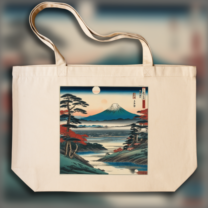 Tote bag - Vues poétiques ukiyo-e, moments fugaces, Paysage exoplanète - 508767227