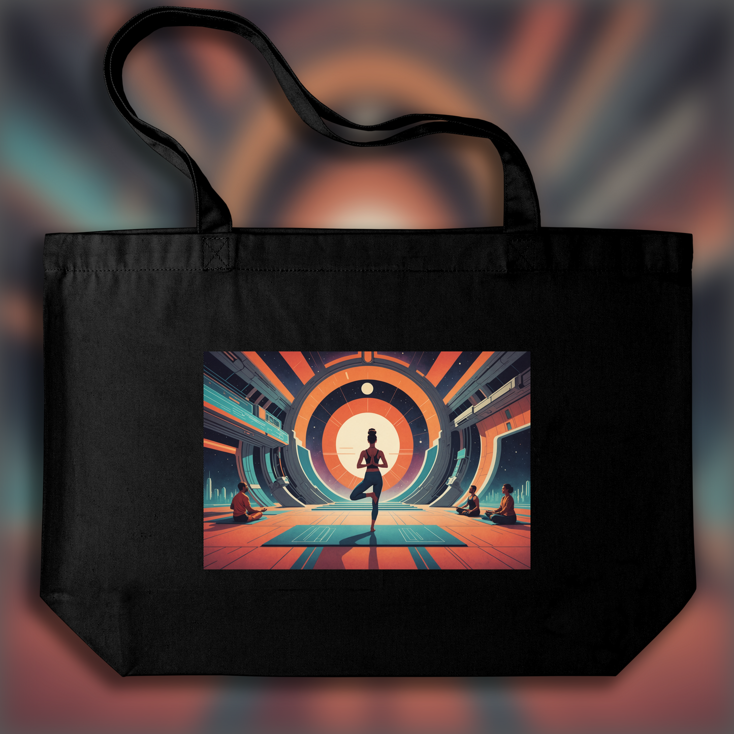 Tote bag - Retro future, Yoga - 2642892099