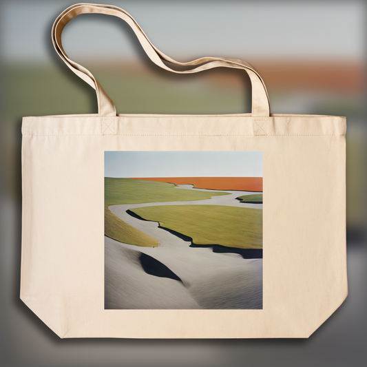 Tote bag - Explorations abstraites urbaines, noir et blanc, Paysage - 133728495