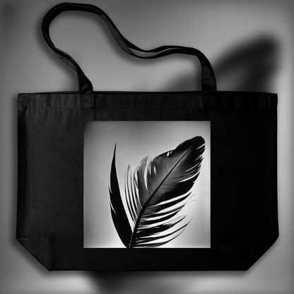 Tote bag - Photographie abstraite, nature et motifs géométriques , Plume - 3306455067