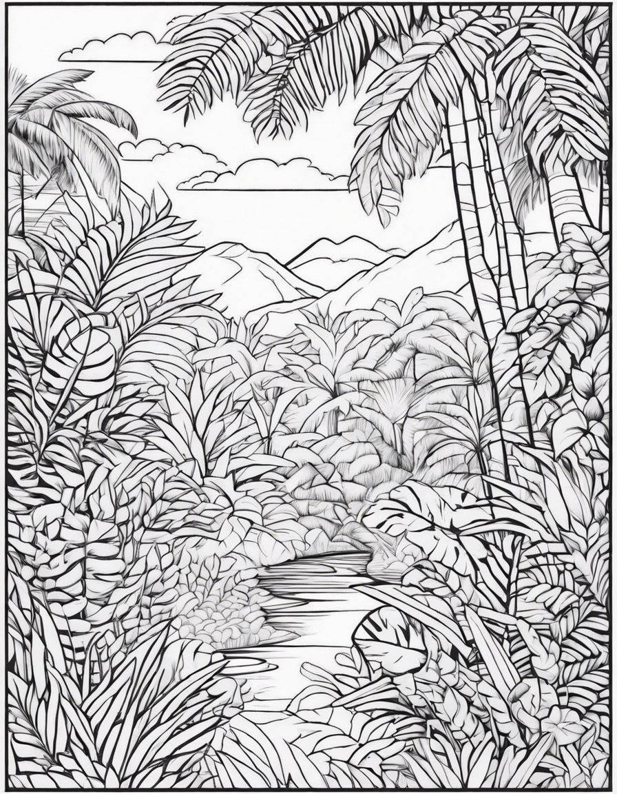 Image - Drawing for coloring, Jungle - 3056583037