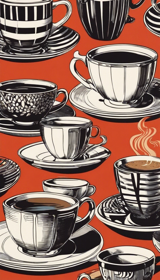 Image - American poster from the 60s, Coffee cups - 192622344