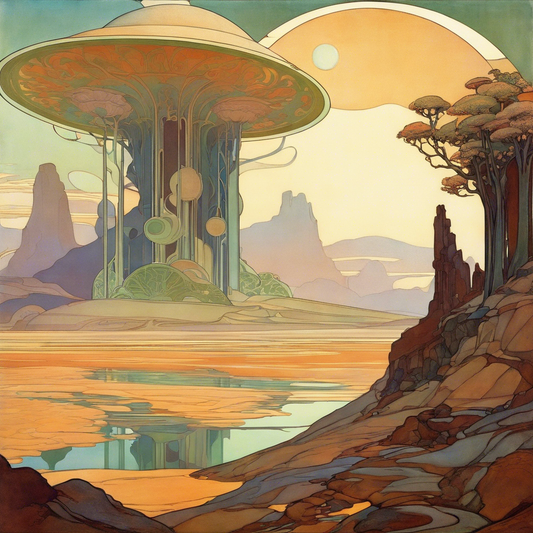 Image - Mucha , Paysage exoplanète - 617456986